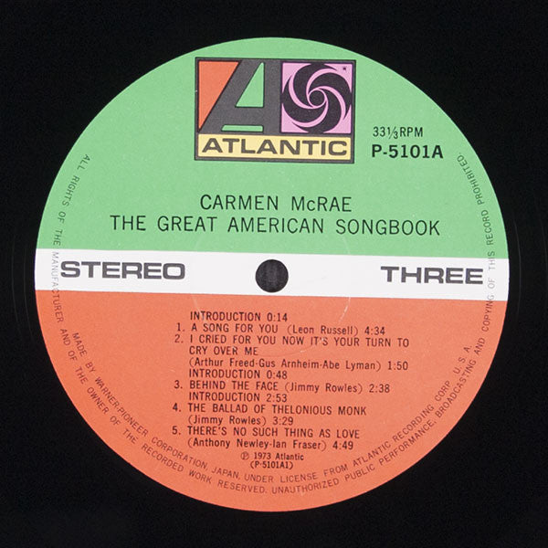Carmen McRae : The Great American Songbook (2xLP, Album, gat)