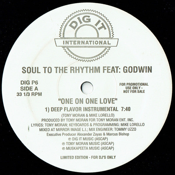 Soul To The Rhythm Feat: Godwin / King-Size Feat: Grisel A. : One On One Love / Elevate Your Mind (Feel It) (12", Ltd, Promo)
