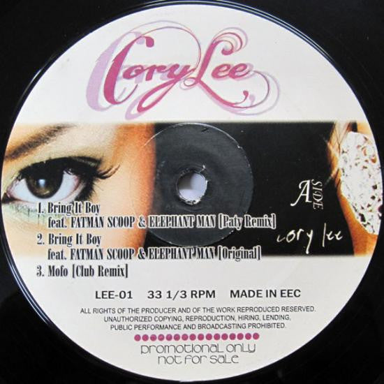 Cory Lee : Bring It Boy (12", Unofficial)