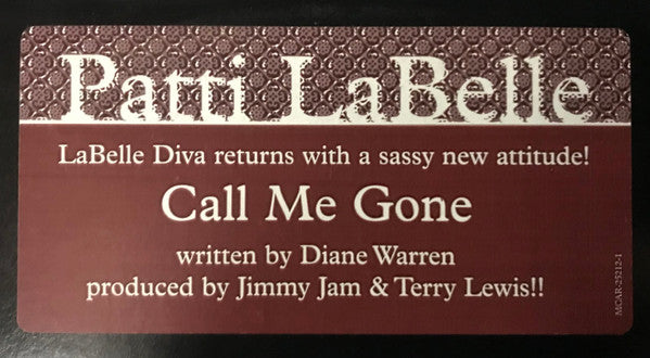 Patti LaBelle : Call Me Gone (12", Promo)