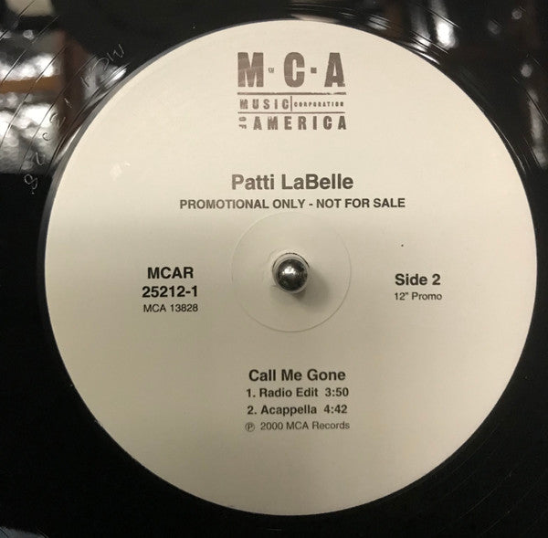 Patti LaBelle : Call Me Gone (12", Promo)