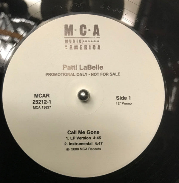 Patti LaBelle : Call Me Gone (12", Promo)