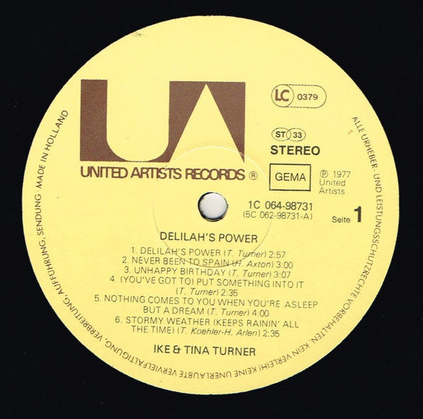 Ike & Tina Turner : Delilah's Power (LP, Comp, RE)