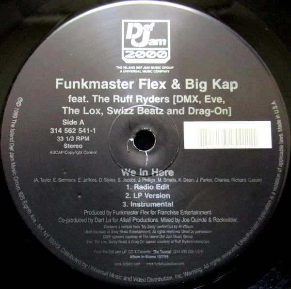 Funkmaster Flex & Big Kap : We In Here / Real G's (12")