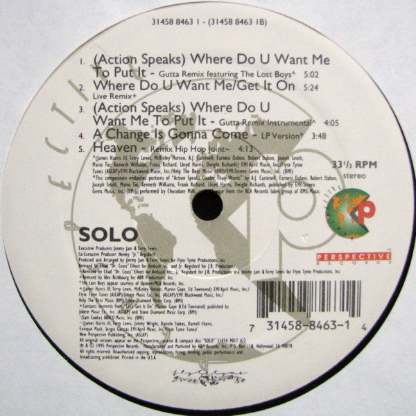 Solo (8) : Where Do You Want Me To Put It (12")