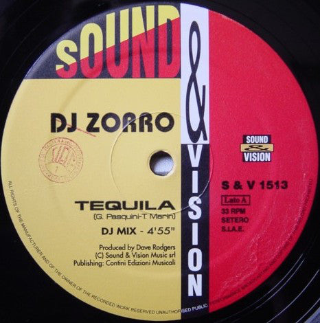 DJ Zorro : Tequila / Vamos (12")