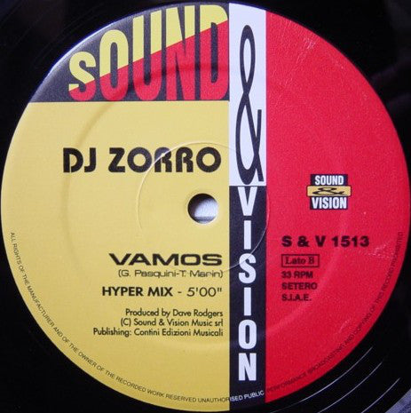 DJ Zorro : Tequila / Vamos (12")