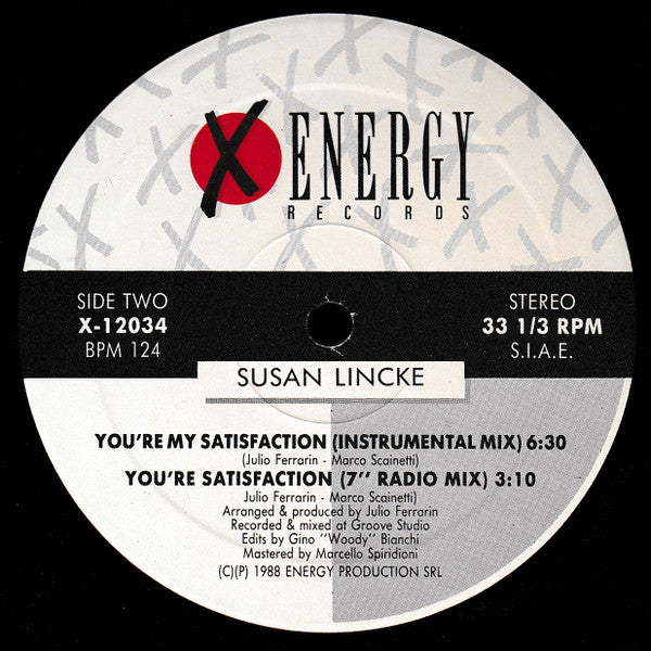 Susan Lincke : You're My Satisfaction (12", Maxi)