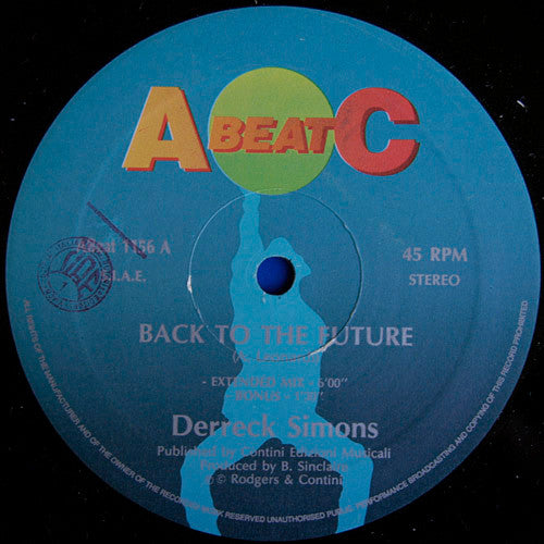 Derreck Simons : Back To The Future / Hey People (12")