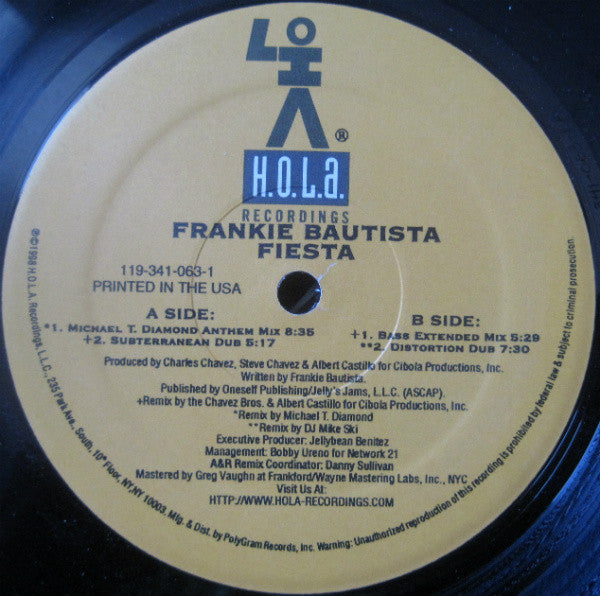 Frankie Bautista : Fiesta (12")