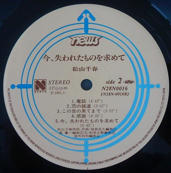 Chiharu Matsuyama : 今、失われたものを求めて (LP, Album)