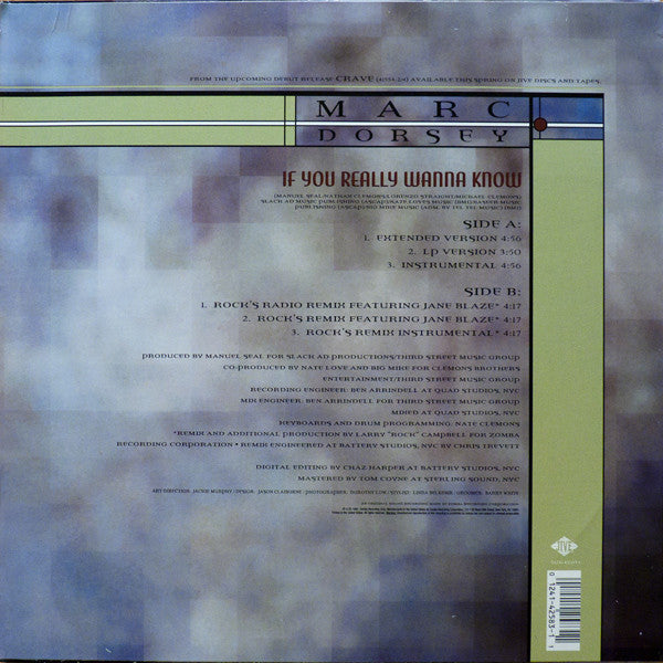Marc Dorsey : If You Really Wanna Know (12", Single)
