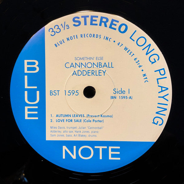 Cannonball Adderley : Somethin' Else (LP, Album, RE, RM, 180)
