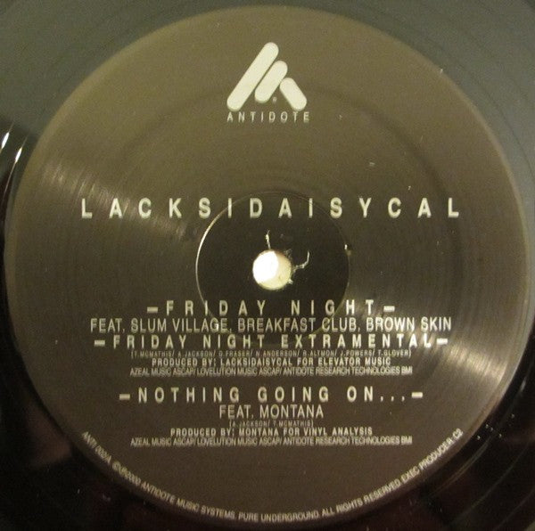 Lacksidaisycal : Friday Night / Nothing Going On... (12")