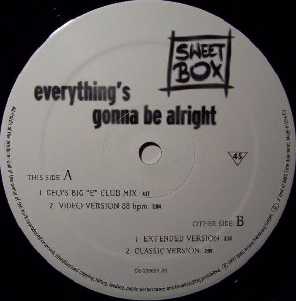 Sweetbox : Everything's Gonna Be Alright (12")