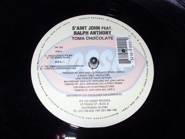 S'aint John : Toma Chocolate (12")