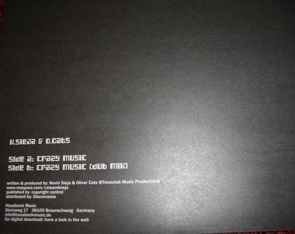 Cats & Sieja : Crazy Music (12")