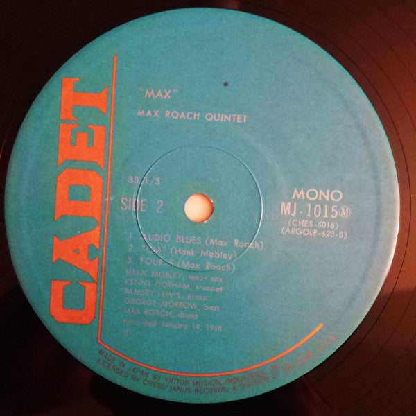 Max Roach Quintet : Max (LP, Album, RE)
