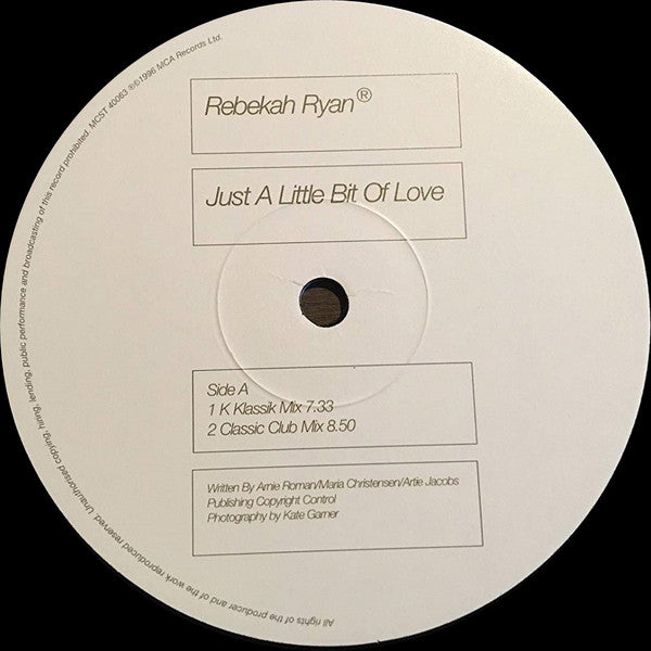 Rebekah Ryan : Just A Little Bit Of Love (12")