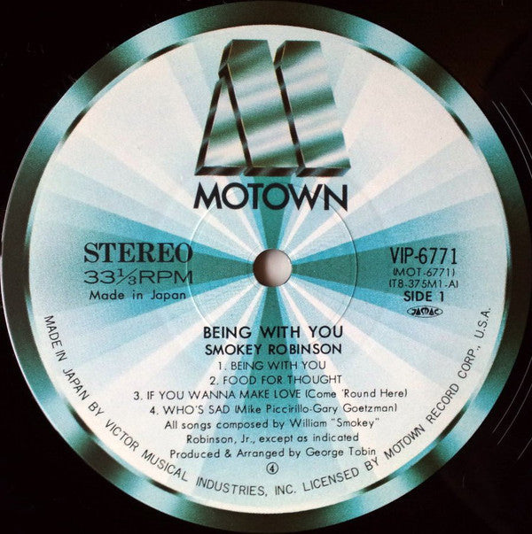 Smokey Robinson : Being With You (LP, Album)