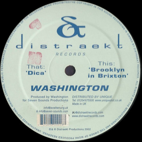 Ian Washington Barclay-Jones : Brooklyn In Brixton / Dica (12")