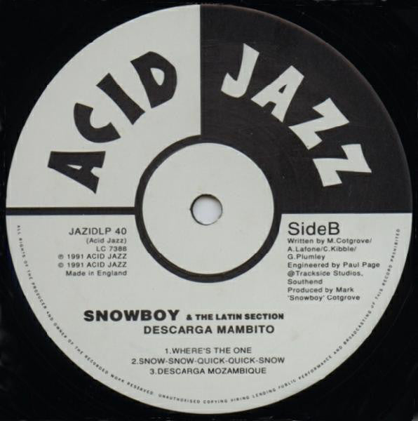 Snowboy & The Latin Section : Descarga Mambito (LP, Album)