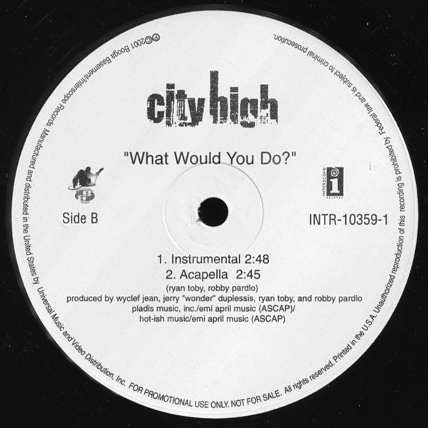 City High : What Would You Do? (12", Single, Promo)