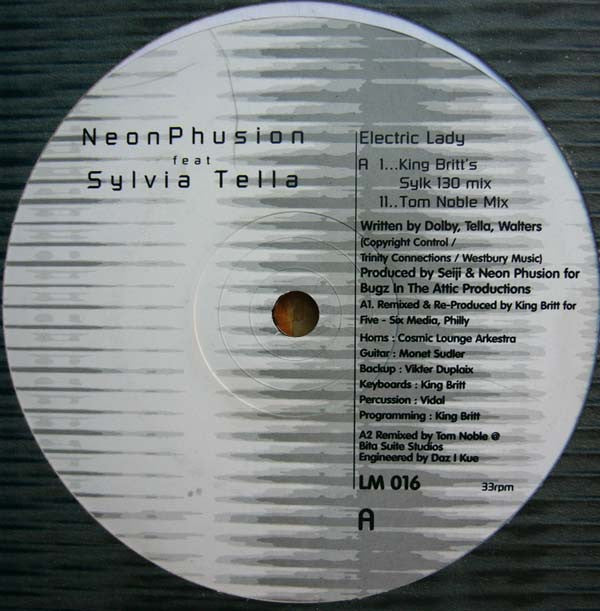 Neon Phusion Feat. Sylvia Tella : Electric Lady (12")