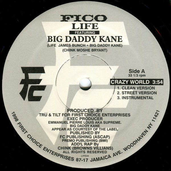 Life (14) Featuring Big Daddy Kane / Style Mastaz : Crazy World / Bring It (12")