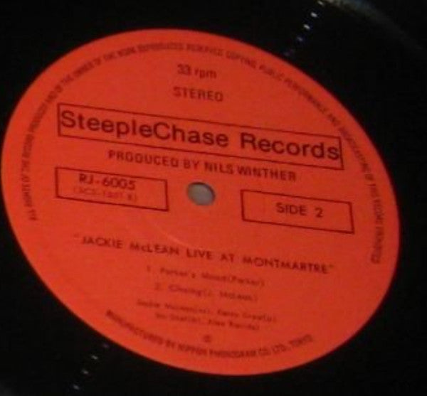 Jackie McLean : Live At Montmartre (LP, Album, RE)