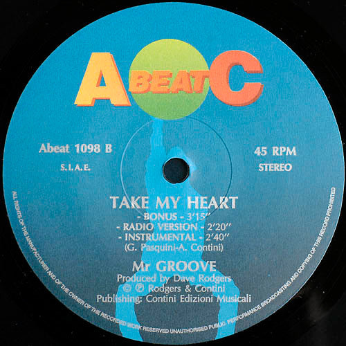 Mr. Groove (2) : Take My Heart (12")