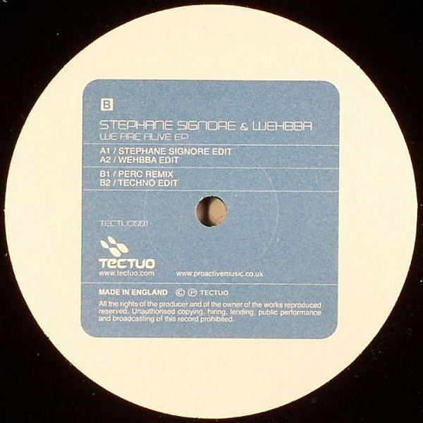 Stephane Signore & Wehbba : We Are Alive EP (12", EP)