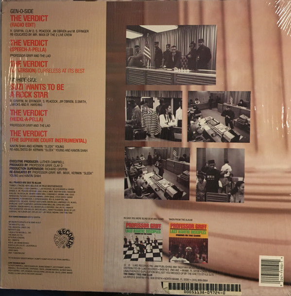 Professor Griff And The Last Asiatic Disciples : The Verdict (12")