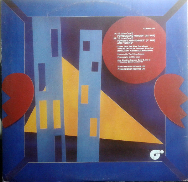 Blue Zoo : (I Just Can't) Forgive And Forget (12", Single)
