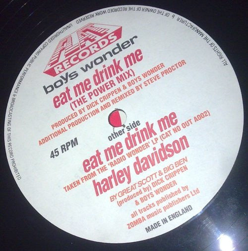 Boys Wonder : Eat Me Drink Me (12")