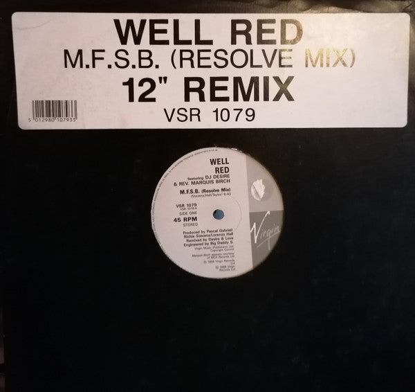 Well Red : M.F.S.B. (Resolve Mix) (12")