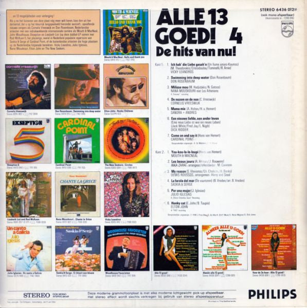 Various : Alle 13 Goed! – 4 – (De Hits Van Nu!) (LP, Comp)