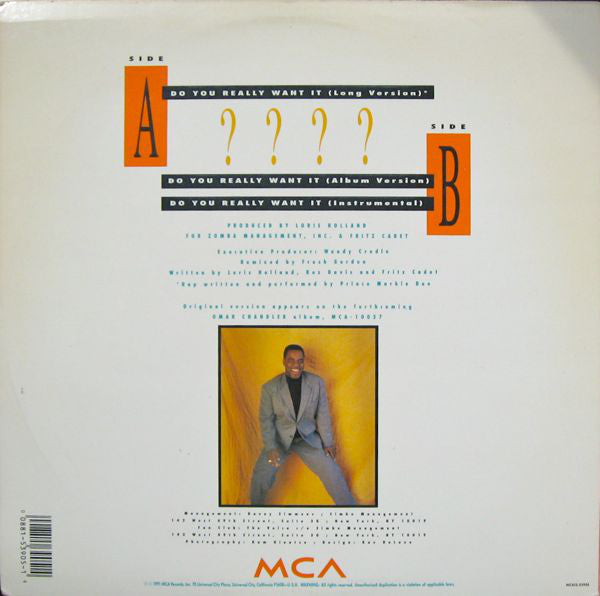 Omar Chandler : Do You Really Want It (12", Single)