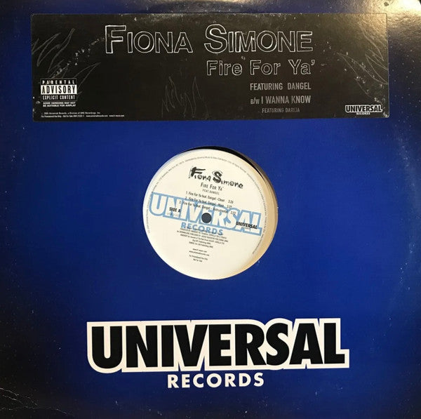 Fiona Simone : Fire For Ya! (12", Promo)
