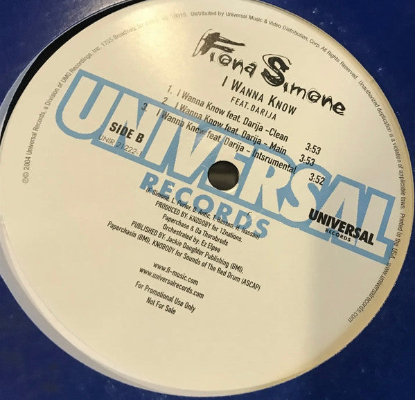 Fiona Simone : Fire For Ya! (12", Promo)
