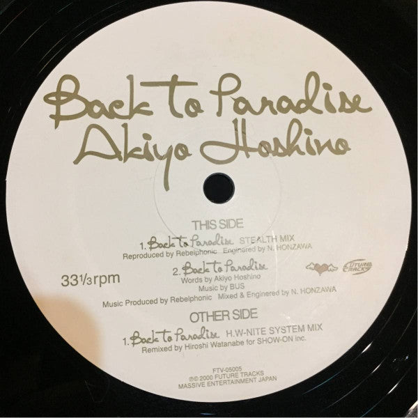 Akiyo Hoshino : Back To Paradise (12")