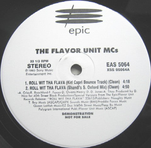 The Flavor Unit MCs : Roll Wit Tha Flava (Remixes) (12", Promo)