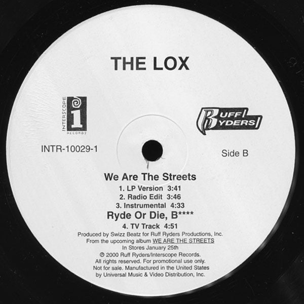 The Lox Featuring Timbaland And Eve (2) : Ryde Or Die, B**** (12", Single, Promo)