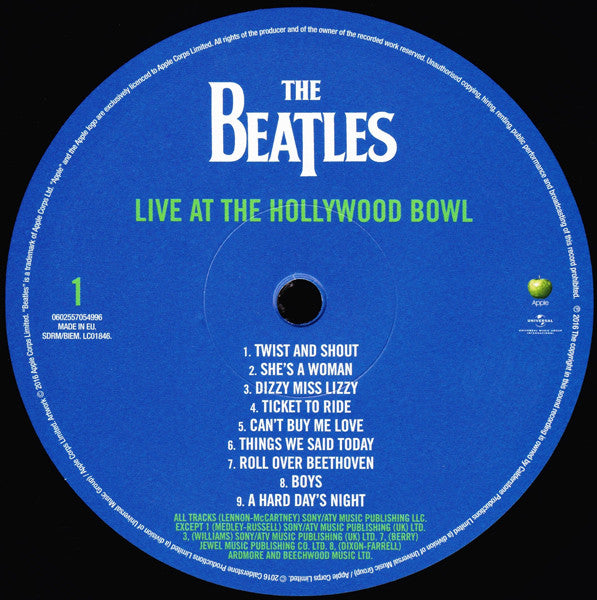 The Beatles : Live At The Hollywood Bowl (LP, RM, Gat)