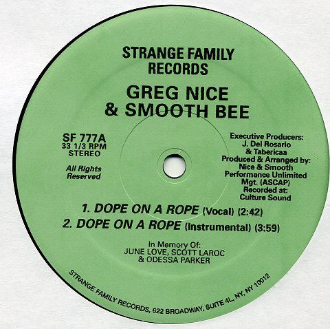 Nice & Smooth : Dope On A Rope (12", RE)