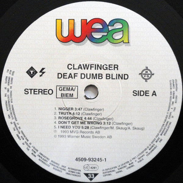 Clawfinger : Deaf Dumb Blind (LP, Album)