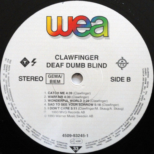 Clawfinger : Deaf Dumb Blind (LP, Album)
