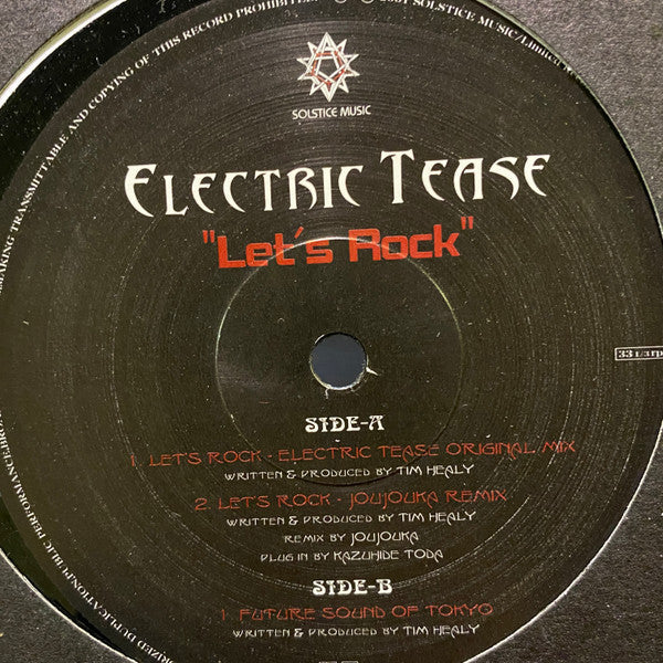 Electric Tease : Let's Rock (12", Single)