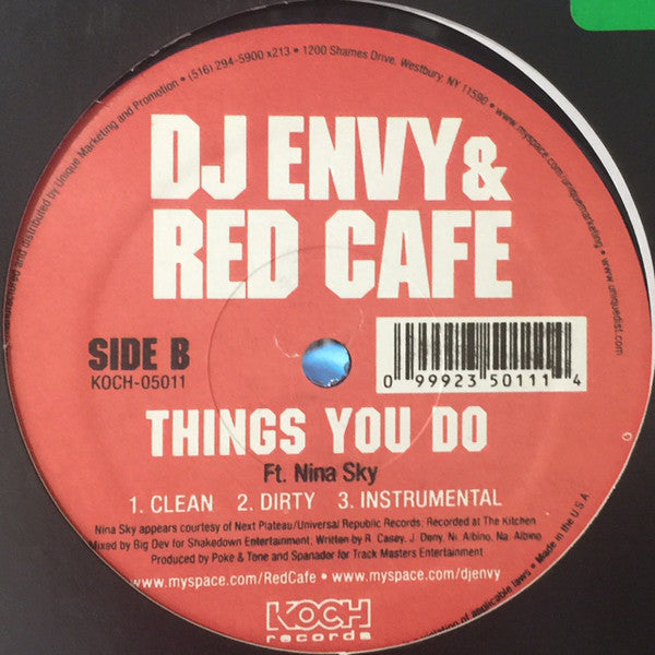 DJ Envy & Red Cafe : Dolla Bill / Things You Do (12")