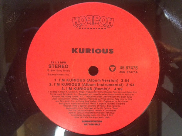 Kurious : I'm Kurious (12", Promo)